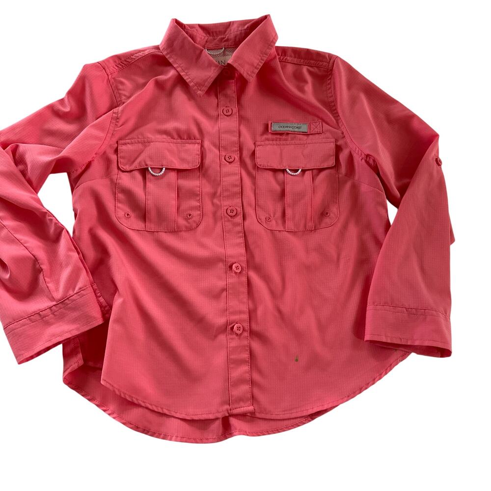 Ocean + Coast Girls Pink Sun Protection Shirt - Size Medium